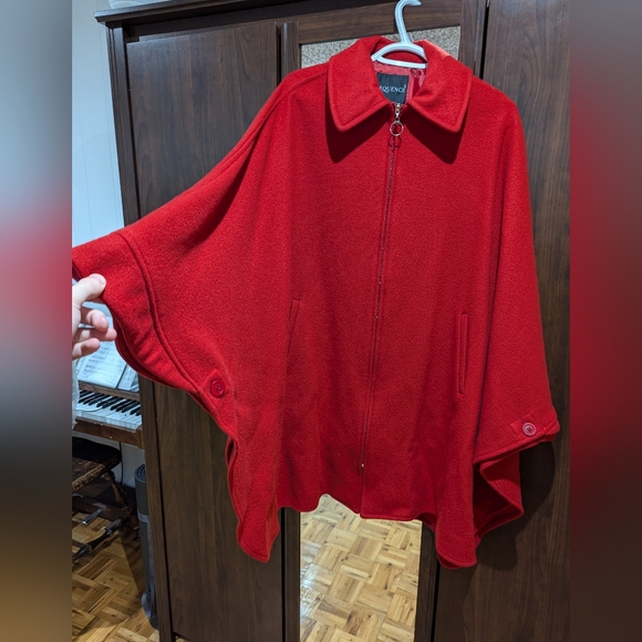 Sears vintage red wool cape - Picture 1 of 4